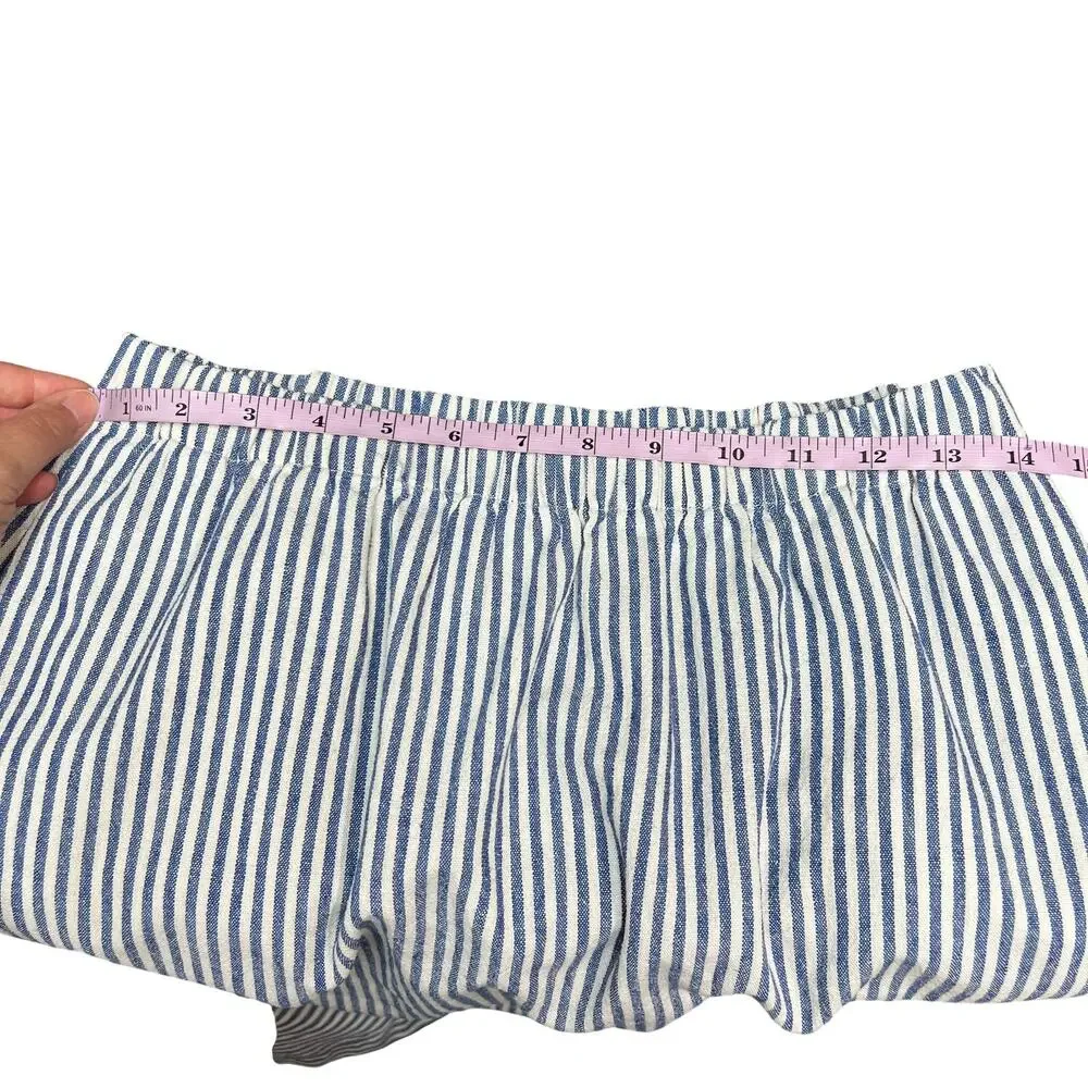 J.Crew Cotton Linen Blend High Waist A Line Skirt Womens Small Lagenlook Coastal
